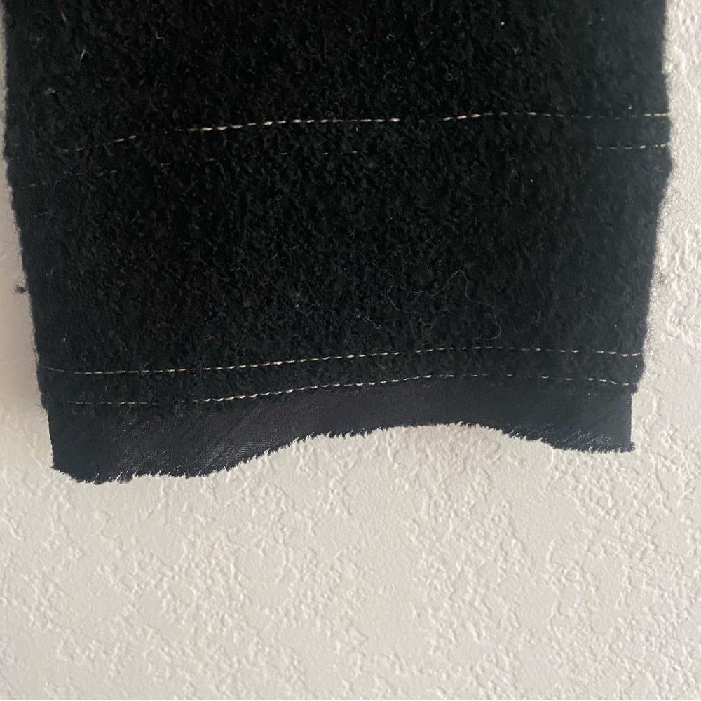 Chico's Boiled Wool Jacket Black Button Front Box… - image 4